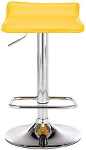 CLP Sgabello Bar Dyn Imbottito in Similpelle I Sedia Bancone Regolabile 60-78 CM I Sgabello Alto Girevole 360°, Colore:Giallo