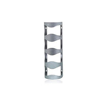 AniU - Supporto per vino in acciaio inox, da parete, con 4 scomparti