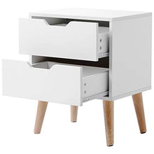 Q-HL Comodino Set di 2 Comodini per Mobili da Comodino Comodini per La Camera da Letto Soggiorno con 2 Cassetti 45 * 35 * 56,5 Cm - Bianco