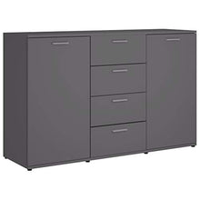 Sideboard Grau 120×35,5×75 cm Spanplatte