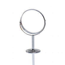 Distinct Specchi da Trucco Portatili Mini Argento Doppio Lato con 1:2 ingrandimento Funzione 360 Gradi Rotazione scrivania Strumenti Cosmetici (Rotondo)