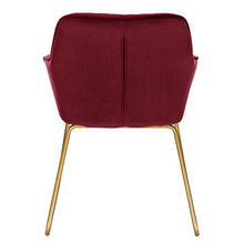 WOLTU BH246bd-6 Poltrone Moderne Imbottite Sedie da Pranzo con Braccioli in Velluto 6 Pezzi Bordeaux