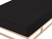 Biberna 0012344 Lenzuolo Frottee-Stretch (Altezza Materasso max. 22 cm) 1X 140X200 cm > 160X200 cm, Nero