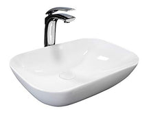 Lavabo in ceramica, 50 cm x 33 cm x 13,5 cm, per bagno e WC Celia