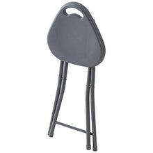 FERIDRAS 868005 Sgabello Pieghevole, Acciaio, Grigio, 31x46.5x31 cm