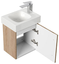 Mobile bagno con lavabo Geberit Icon 38cm a destra rovere chiaro