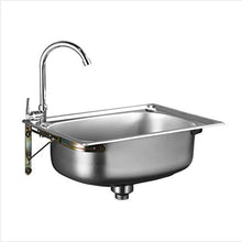 Lavello in Acciaio Inox Piccolo lavello a Parete Cucina Semplice lavabo lavabo lavabo Singolo lavabo con Supporto