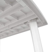 SKM Tavolo da Giardino Bianco 210x96x72 cm in Plastica