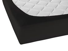 Biberna 0012344 Lenzuolo Frottee-Stretch (Altezza Materasso max. 22 cm) 1X 140X200 cm > 160X200 cm, Nero