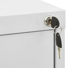 vidaXL Schedario con 3 Cassetti Acciaio Grigio Archivio Classificatore Ufficio