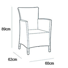 Keter Iowa Balcony Set, Set Mobili da Esterno 2 Poltrone e Tavolino Contenitore Grafite