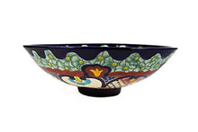 Juanetta - Lavabo fatto a mano in messicano, modello Cerames, 44 x 13,5 cm, dipinto a mano