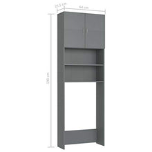 Tidyard Mobile per Lavatrice Girgio 64x25,5x190 cm in Truciolato
