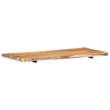 FAMIROSA Piano per Lavabo Bagno in Massello di Acacia 120x55x3,8 cm
