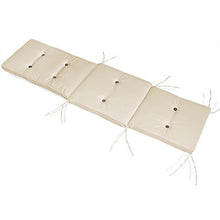 Detex Cuscino Imbottito per Sdraio Effetto Lino 8 Bottoni coprisdraio materassino per Lettino Colore Beige