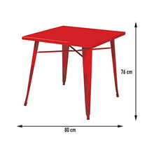 Pratiko Life A0058750-0 Tavolo Matrix, Rosso, 80 x 80 cm