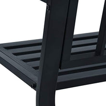 Oushome Panchina da Giardino 125 cm Nera in Acciaio