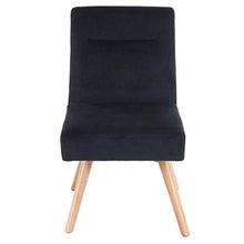 Mendler Sedia poltroncina Sala Pranzo Soggiorno HWC-F38 Design retrò Legno Velluto Nero