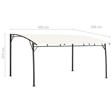 UnfadeMemory Tenda Parasole da Giardino Gazebo da Giardino 4x3x2,25 m Crema