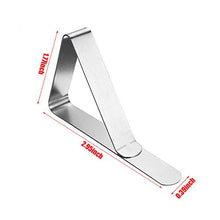 DaMohony, clip per tovaglia in acciaio inox, 12 pezzi