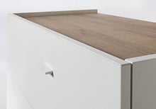 Composad Cassettiera Ludo su Ruote con 4 cassetti Bianco e Rovere Naturale