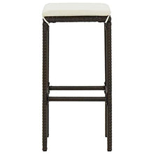 vidaXL Set da Bar da Giardino 8 pz con Cuscini in Polyrattan Marrone