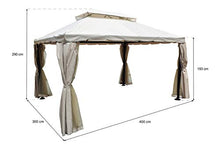 SAMIRA Gazebo da Giardino 3x4 con zanzariera MOD. Santiago