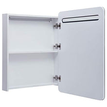 Ausla - Armadietto da bagno con specchio a LED, da parete, per trucchi, 60 x 11 x 80 cm