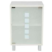 LIMAL - Cassettiera con porta in vetro, 58 x 40 x 30 cm