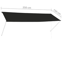 E E-NICES Tenda da Sole Retrattile 350x150 cm Antracite