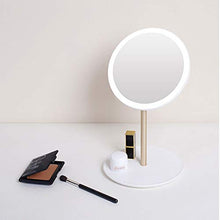 dhcsf Specchio per Il Trucco Portatile Pieghevole LED Desktop Desktop Specchio con Lampada Travel Storage Travel Trucco Stonepless Dimming