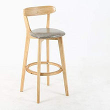 QinWenYan Sgabelli da Bar Solid Bar in Legno Sgabello Sedia Schienale Semplice Nordic Casa Sgabello retrò in Legno Sedia da Bar (Color : Green, Size : 92x40x40cm)