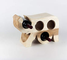 Rococo Portabottiglie in legno Elephant da 30 x 20 x 11 cm, in legno di suar