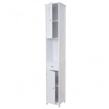 Mendler Arredo bagno serie HWC-F75 MDF bianco 30x32x196cm mobile alto