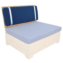 DS Dropshipping Testiera da parete per divano Box 47 x 120 cm con cuscino, adatto per esterni