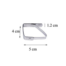 Boocy - Set di 6 mollette per tovaglia, in acciaio inox, misura piccola