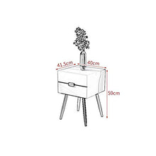 Comodini Laterale Pieno Forma Legno Semplice e Durevole e Pratico (Size : 40×41.5×59cm)