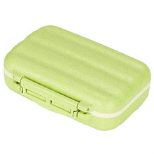 HERCHR Portapillole settimanale, Dispenser per farmaci da Viaggio con 8 Griglie(Verde)