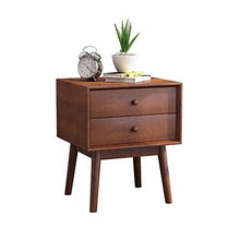 MMWYC Comodino Addensare Domestica Pine all'Ingrosso Locker Doppio pompaggio Camera di Studio da Terra Multifunzione Storage Box (Color : Walnut)