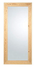 MO.WA Specchio grande da parete cornice rustica in legno abete finitura naturale. made in Italy. Misura esterna cm. 85x185. Da appendere in verticale o orizzontale.