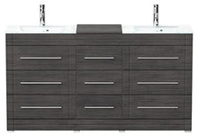 Mobile bagno a terra Vitro Modern con lavabos in vetro antracite venato