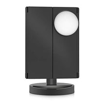 LCSD Specchi Compatti Nero Vanity Makeup Mirror,22 LED Luce Trucco Specchio Touch Screen LED Specchio Lusso Specchio 1X/2X/3X/10X Specchi d'ingrandimento 180 Gradi Tavolo Regolabile