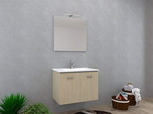Ideastella MOBILE CON LAVABO PER BAGNO SERIE IBIZA 75 CM (Bianco Lucido)
