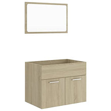vidaXL Set Mobili da Bagno 2 pz Grigio in Truciolato