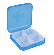 Portapillole Giornaliero in plastica con 4 scomparti Contenitore per medicinali - Portapillole da viaggio portatile Portapillole tascabile – Contenitore Organizer per medicinali