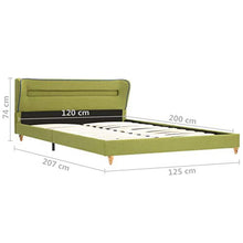 Tidyard Giroletto con Luci LED Verde in Tessuto 120x200 cm