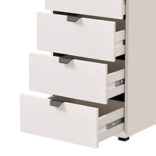 Vincent, Wood, Bianco Opaco, Cassettiera a 5 cassetti-Vincent-45 cm