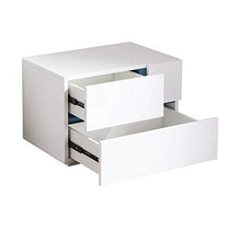 Marchio Amazon - Movian - Comodino con 2 cassetti - 60 x 41,5 x 41 cm, bianco