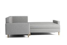 La Petite Maison - Divano angolare convertibile con 2 cassetti, 230 x 72 x 180 cm, colore: Grigio chiaro