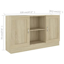 vidaXL Credenza Rovere Sonoma 120x30,5x70 cm in Truciolato